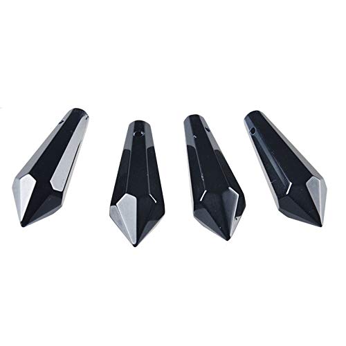 H&D 50pcs 38mm Crystal Icicle Pendant Chandelier Prisms Drops Lamp Candle Holders Curtain DIY Parts