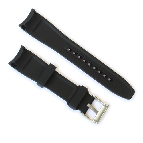 Image of WAMD Curved End Silicone Rubber Watch Straps - 18mm, 19mm, 20mm, 21mm, and 22mm Watch Straps for Watches.