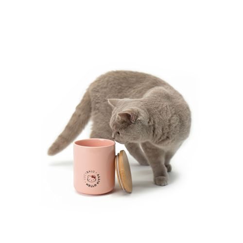 LucyBalu Hello Kitty Snack Bar - Boîte de Rangement Hermétique pour Nourriture et Friandises pour Chat | Boîte pour Aliments Secs