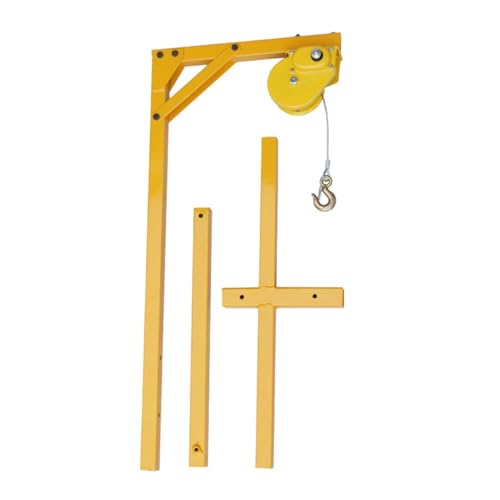 Air Conditioner Outside Installation Lifting Tool, Folding Hanger+ Hand Winch, with 66FT Rope, Manual Crane Tool MINGPING