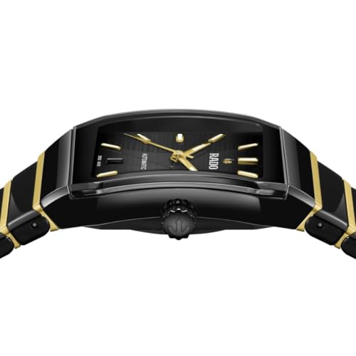 Rado - Anatom Automatic - Men - Swiss Watch - Metallised Sapphire Crystal - Polished Black High-Tech Ceramic Links and Polished Yellow Gold Coloured PVD Coated Stainless Steel Middle Links – 72 hours of Power Reserve - Sapphire Crystal Caseback, 21-jewels R766 Calibre - Automatic – 32.5 mm3
