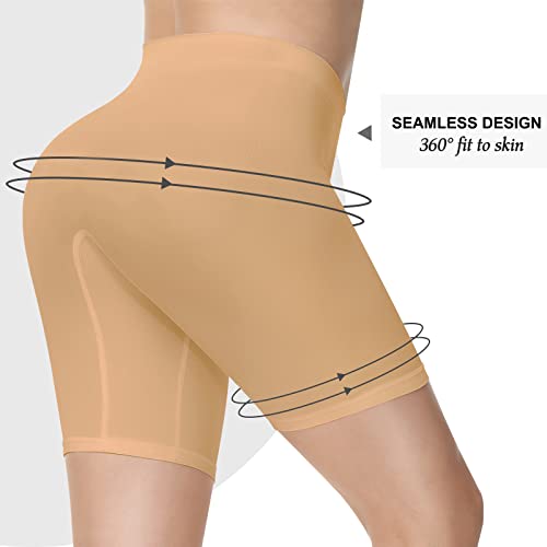 Yeblues Slip Shorts Womens Seamless Boyshorts Panties for Under Dress,Soft High Waist Yoga Bike Shorts - Image 4