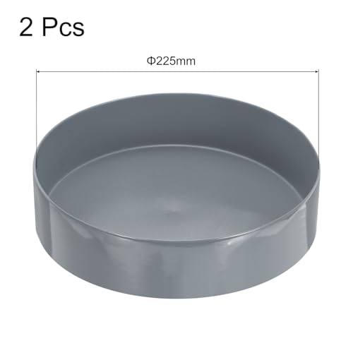 Image of uxcell 2pcs Rubber End Caps 225mm(8 7 /8 Inch) ID x 80mm(3 1 /8 Inch) H Vinyl Round Tube Bolt Cap Cover Screw Thread Protectors Light Gray