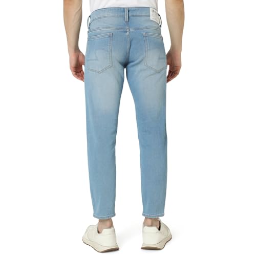 Image of Spykar Men's Kano Slim Fit Mid-Rise Jeans (Ankle Length)