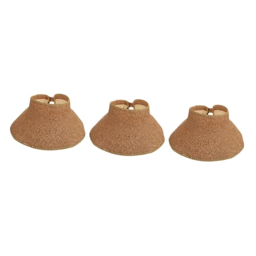 Chapeau de soleil féminin Holibanna grand bord protection visage lot de 3
