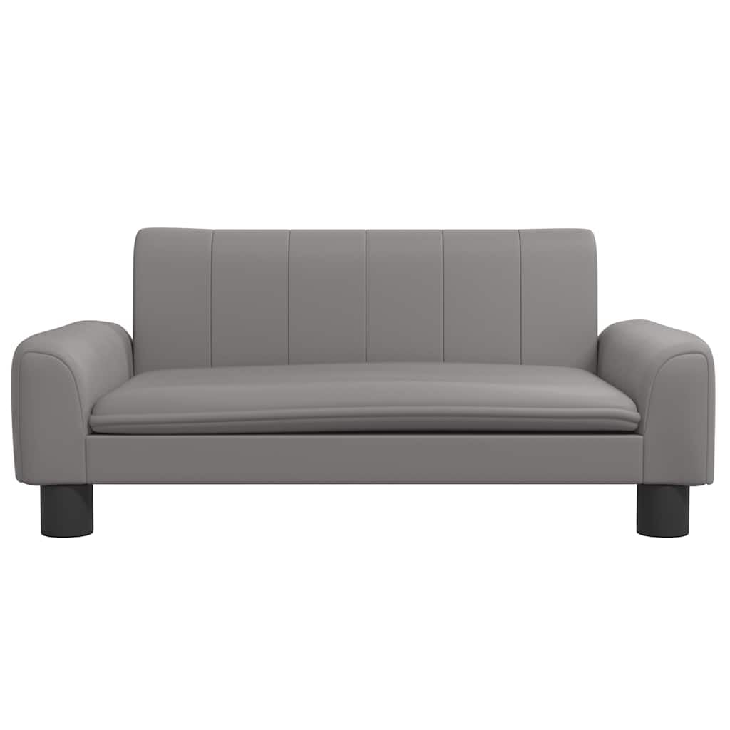 Hundebett Grau 70x45x30 cm Kunstleder Hundebetten Waschbar Hundebett, Hundekissen, für mittelgroße Hunde