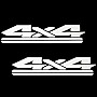 iJDMTOY 2pc 17x4-Inch White Gloss Finish 4x4 Vinyl Decal Sticker Set Compatible with Truck SUV Off-Road Truck Bed, Fender, Tailgate, Bumper, etc