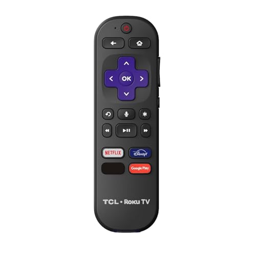 OEM Replacement Remote Control Compatible with All TCL Roku Smart TVs with Voice Control【Only Works with TCL Roku TV, Not for Roku Stick and Roku Box】 (Netflix/Disney Plus/Global TV/Google Play)