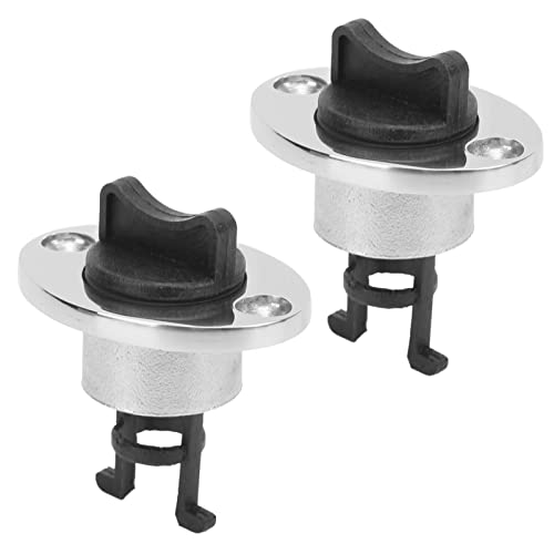 VOBOR, 2 uds, tapón de Drenaje Marino de Acero Inoxidable 316, tapón de Barco Ovalado para Tablero de popa para Conjunto de tapón de Drenaje de Orificio de 1 Pulgada Cover