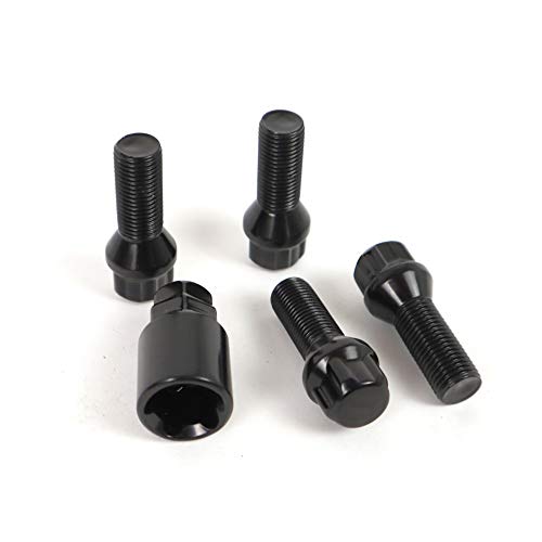 OMP SPEED SATZ VON 4 ANTI-DIEBSTAHL-SCHRAUBEN FELGEN M14X1.5 MIT GEWINDE LÄNGE 28MM KONISCHE FORM