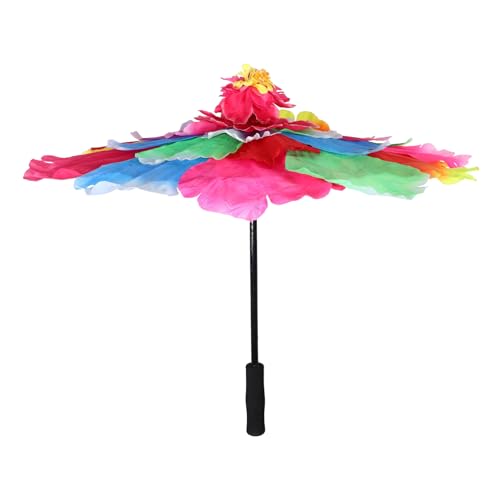HANABASS Bunter Pfingstrosen-Tanzsonnenschirm Für Kinder Leichter Regenschirm Aus Stoff Für Bühnenauftritte Kindergarten-Tanzsonnenschirm Zeremonien-Requisite