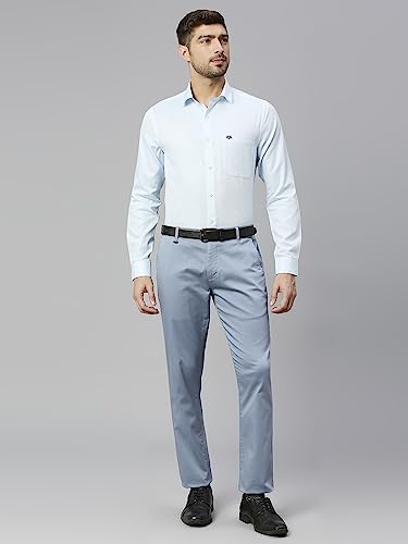 Image of Thomas Scott Men's Cotton Slim Fit 100% Formal Shirt with Spread Collar and Full Sleeves