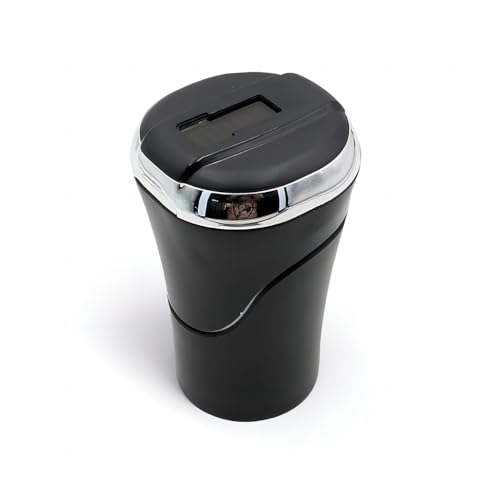 LXQTAO Car Ashtray - Solar-Powered, Lid-Lighted, Debris-Free, Auto-Lighting Ashtray - Designed for On-the-go Cigar Lovers