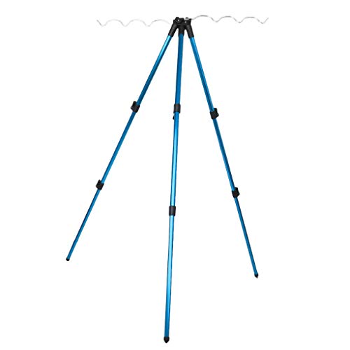 B Baosity Soporte de Trípode de Caña Pescar Telescópica Ajustable Aplicable A Varios Peces Buen Ayudante Pesca - Azul