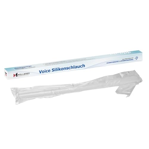 Mellbree Voice Silikonschlauch für Stimmtherapie und Stimmtraining – Ideal für Logopädie, Sprachrehabilitation und professionelle Stimmpflege (Transparent, nur 1 Silikonschlauch)