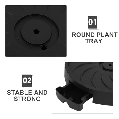 Support rotatif pour pots de fleurs 30 cm en matériaux durables - 4