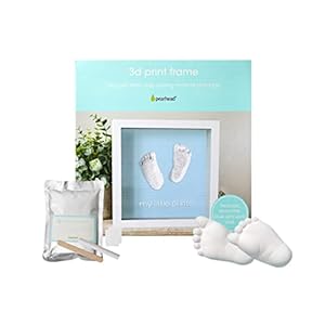 Pearhead Baby Hand Casting Kit and Foot Casting Kit, Newborn Casting Kit and Baby Frame, Baby Girl or Baby Boy Keepsake
