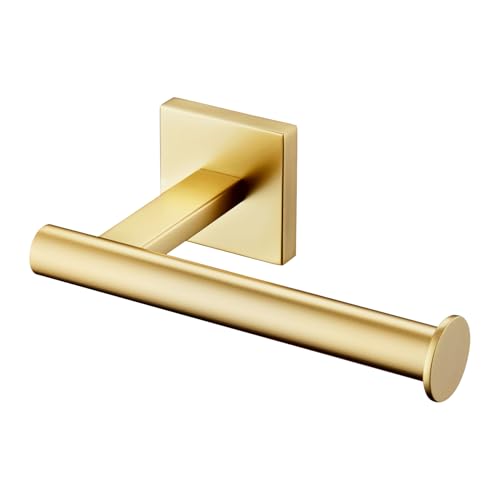 Image of KOKOSIRI Toilet Paper Holder Tissue Paper Dispenser for Bathroom Toilet Roll Holder Wall Mounted, Brushed Gold Stainless Steel B2008BG