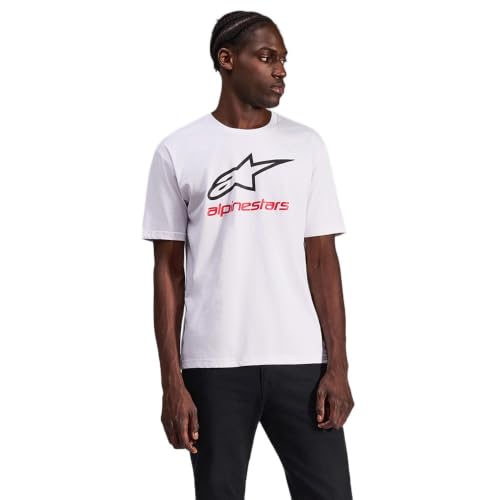 Image of Alpinestars Always 2.0 CSF Tee, Casual Sportswear Shirt, Cotton-Poly Blend, Soft Hand Print, 2XL, White /Black /Red