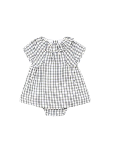Robe Vichy Gocco pour bébé garçon vêtement d'été bleu