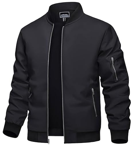 TACVASEN Chaqueta Casual de Verano para Hombres con Bolsillos Extra Grande Negro | Ya disponible en tu tienda friki favorita! En mundofriki.es!