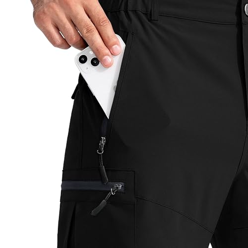 Shorts cortos casuales para hombre con bolsillos y cierre miniatura 3