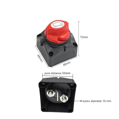 Interruptor de corte de batería 12-60V de 3 posiciones y 300A para barcos y caravanas 6