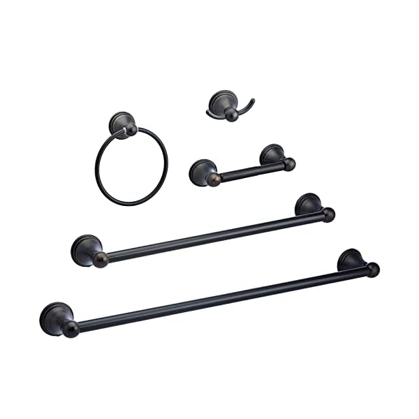 Amazon Basics AB-BR817-OR Bathroom Hardware Set, Variety Pack, 5 Piece, Oil Rubbed Bronze