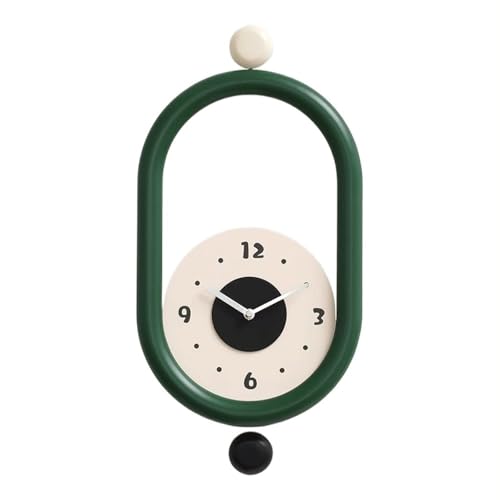 Horloge Murale Simple Vert pour Salon | Pendule Moderne Maison - 2