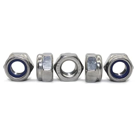 Fullerkreg M4 Hexagon Nylon Locking Nuts (DIN 985) - A2 Stainless Steel(100pcs) Cover