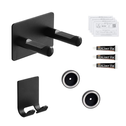 PHMING Soporte Secador de Pelo, Sin Perforaciones Colgador Secador Pelo, Aluminio Espacial Porta Secador-Pelo Pared, con Almacenamiento Boquilla Magnética, Soporte Enchufe, para Baño, Dormitorio