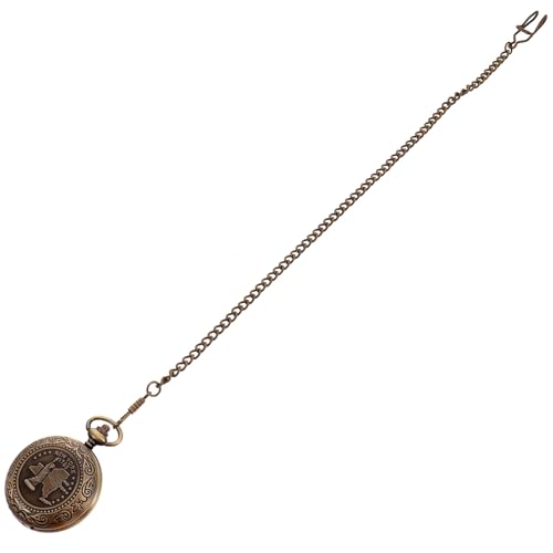 Brújula de bolsillo retro estilo reloj vintage con cadena metálica miniatura 1