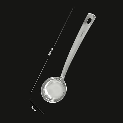 Image of Meyer Stainless Steel Ladle | Kitchen Tools | Soup Ladle | Dosa Making Tools | Steel Ladle for Seving /Cooking All Types of Gravies /Dal /Curries, 30cm