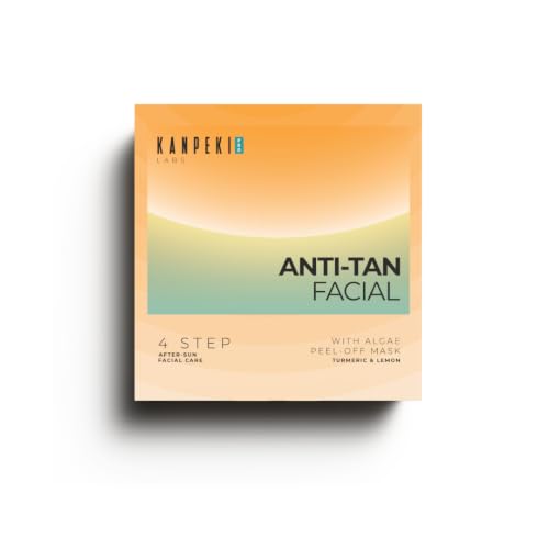 Image of Kanpeki Anti-Tan Facial Kit - 4-Step Skincare Ritual for Tan Removal, Skin Brightening, Hydration, Soothing Sun-Stressed Skin & Boosting Natural Glow | Aloe Vera, Lemon, Turmeric Infused - 48g