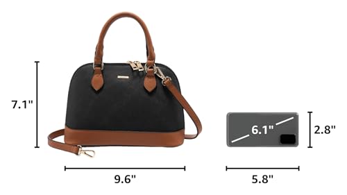 Image of LOVEVOOK Purse for Women Crossbody Bags Classic Double Zip Top Handle Dome Satchel Bag