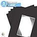 Mat Board Center, Pack of 5, 8x10 for 4x6 Black Photo Picture Mats - Acid Free, 4-ply Thickness, White Core - for Pictures, Photos, Framing