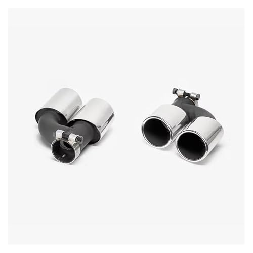 Tuyau d'échappement inox argent 60mm : l'embout silencieux 4 sorties de finition premium pour S4 S5