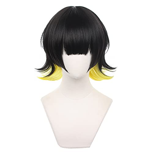 Peluca Bachira Meguru de Blue Lock con corte estilizado mate y fibra suave para cosplay