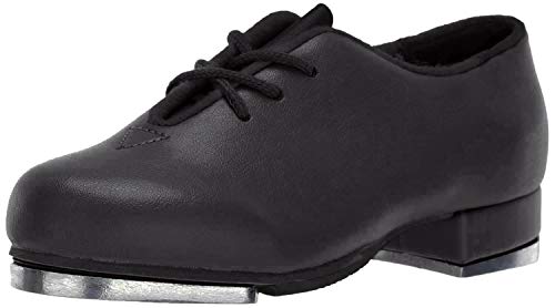 Leo girls Jazz Tap Dance Shoe, Black, 8 Medium US Toddler