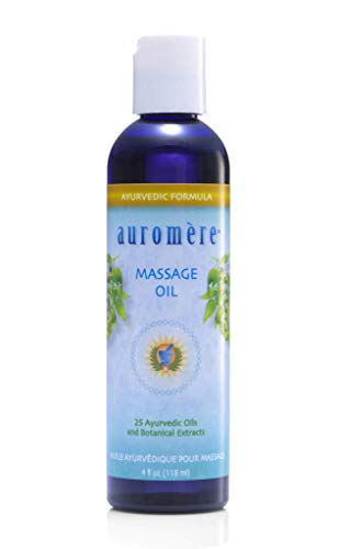 Auromere Ayurvedic Massage Oil - Vegan, Cruelty Free, Natural, Non GMO, with Deep Penetrating Oils and Herbal Extracts (4 fl oz)