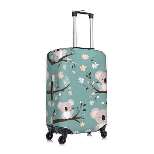 Cute Koala Floral Luggage Cover Elastic Washable Protector Anti-Scratch Travel Suitcase Covers With Concealed Zipper For 18-32 Inch Luggage Large3