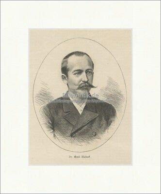 KunstdruckDr. Emil Riebeck E 20973 Chemist Ethnologist Minerals Riebeckit Wood Engraving