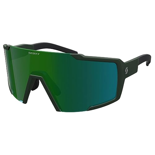 Scott Unisex Sonnenbrille Shield Compact, Khaki Grün - Grün Chrom, 289235