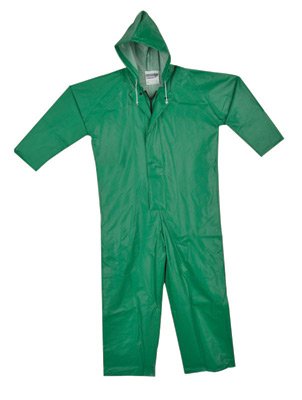 Tingley V41108-XL X-Large Green SafetyFlex 17 mil PVC And Polyester Coveralls With Hook And Loop Closure And Hood (1/EA)