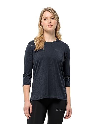 Jack Wolfskin Damen Crosstrail 3/4 Wander-Shirt, Night Blue, M EU