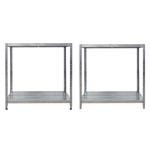 Scaffalatura metallica Maciste - ALTA PORTATA - scaffale in metallo Zincato - 120x50x195h - 4 Ripiani- Portata 1.040 Kg