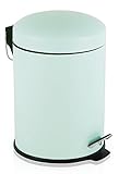 BINO Stainless Steel 1.3 Gallon / 5 Liter Round Step Trash Can, Matte Mint