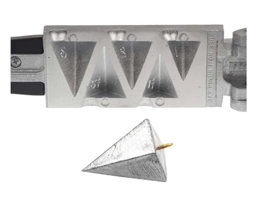 Do It Mold Pyramid Sinker Production 1, 1 1/2, 2, 2 1/2, 3 oz (5 Cavities one of Each Size) 3165 PM-5-AB