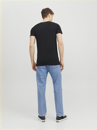 JACK & JONES Herren Basic O-neck Tee S/S Noos T Shirt, Schwarz, S EU – Ansicht 3