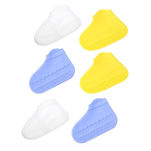 Mipcase 3 Pack Rainproof Overshoes Waterproof Silicone Covers Anti-Slip Sole for Outdoor Adventures